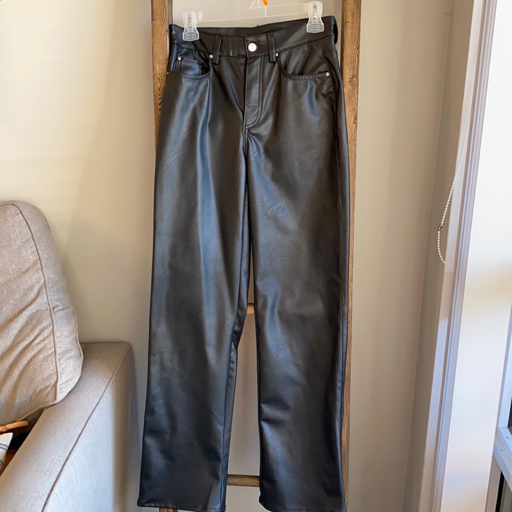 NWT- Vegan Leather Pants